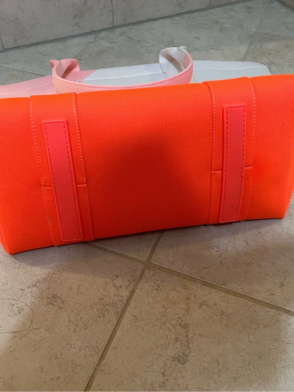 Rothy Pink, White & Orange Colorblock Tote Bag